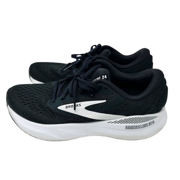 Brooks Adrenaline GTS 24 Running Shoes Black White Women's Size 7.5 Wide (D) - Picture 2 of 13